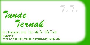 tunde ternak business card